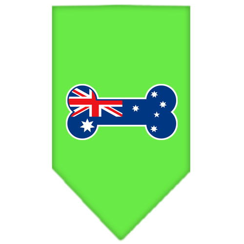 Bone Flag Australian Screen Print Bandana Lime Green Large